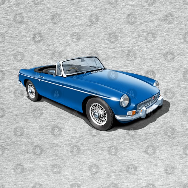 MGB Roadster in mineral blue by candcretro